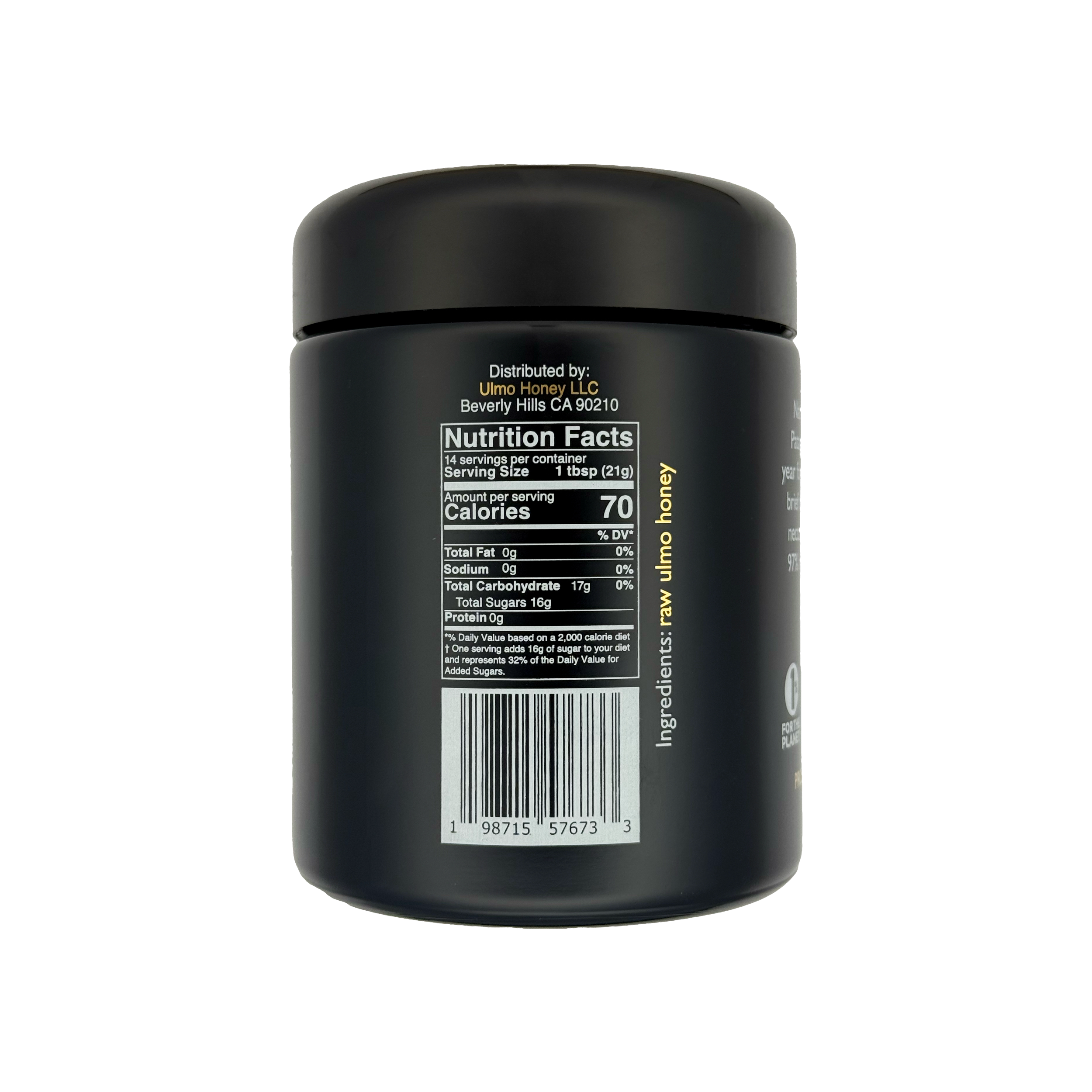 nutrition facts of Ulmo Honey