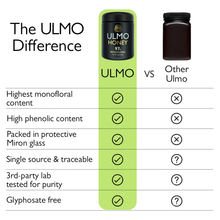 Ulmo Honey Company vs other ulmo honey comparison chart