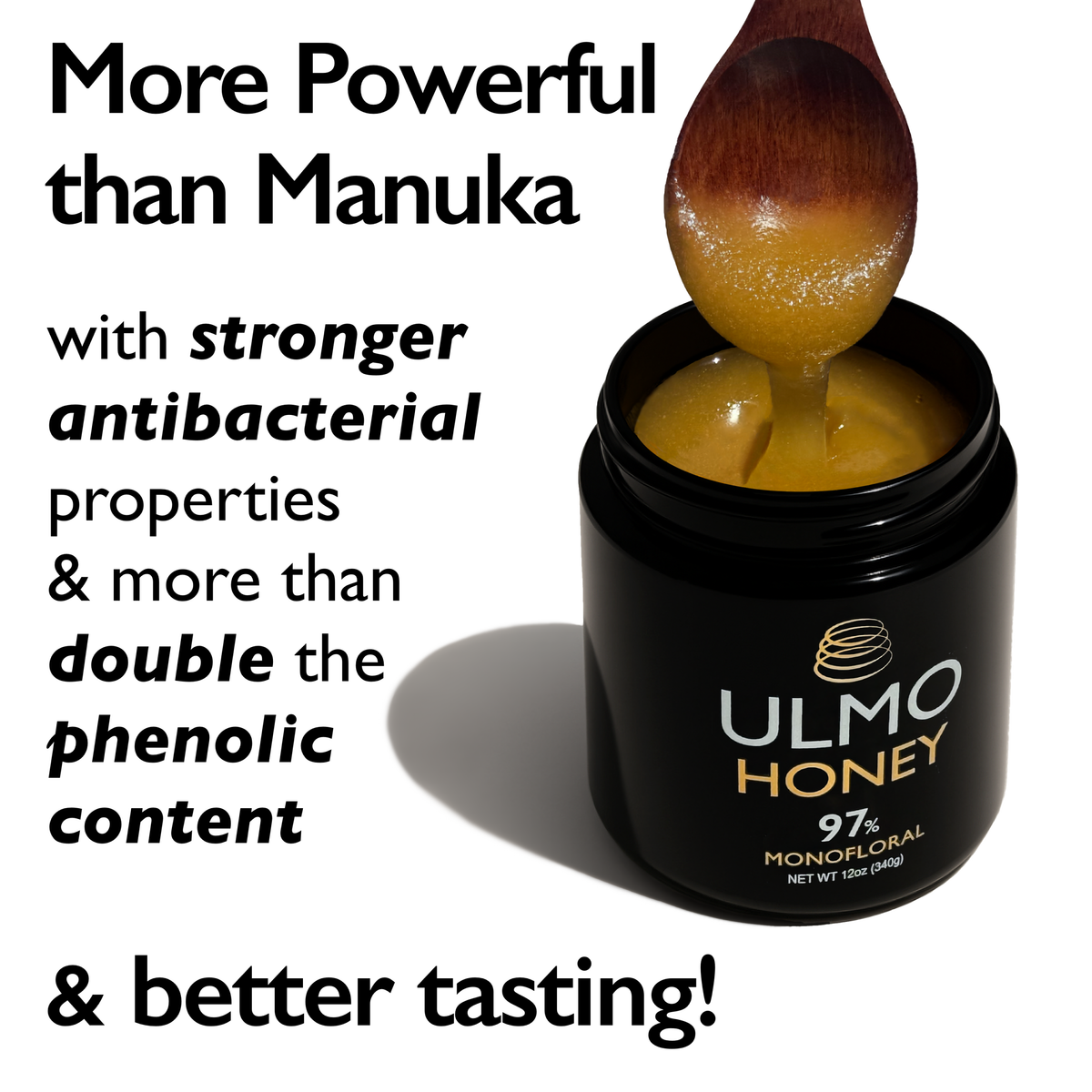 Ulmo Honey Company honey drizzle, stronger antibacterial properties than Manuka